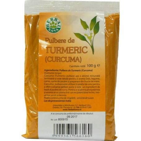 Turmeric Curcuma Pulbere 100g Herbavit Minuneanaturii Ro