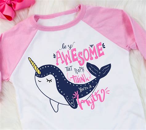Narwhal Svg File Cute Narwhal Cut Files Commercial Use Cut Etsy