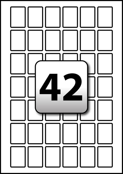 But before you can get started with designing, you need the template. 42 Rectangle Labels per A4 sheet 25 mm x 35 mm - Flexi Labels