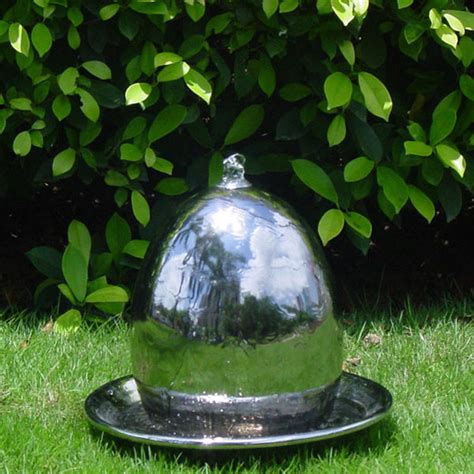 Steel Effect Ceramic Egg Water Feature With Led Lights