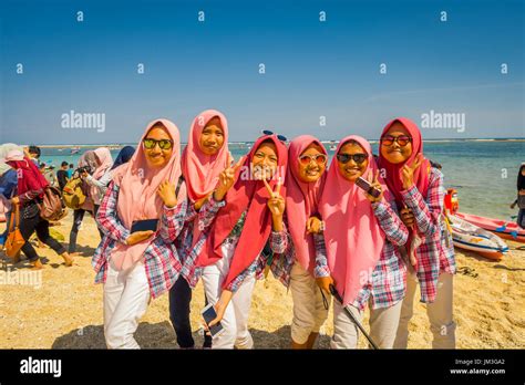 Bali Indonesia March 11 2017 Unidentified Group Of Women Wearing