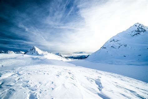 Fotos Gratis Montaña Nieve Invierno Nube Blanco Cordillera