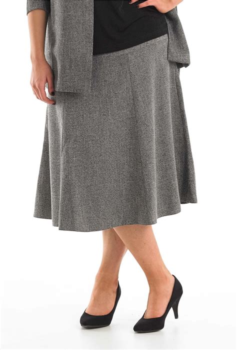 Six Panel Tweed Skirt