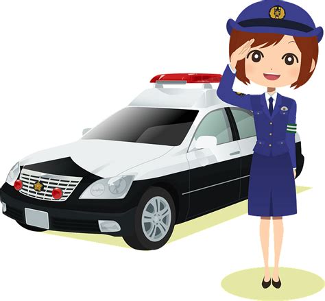Police Officer In Front Of Police Car Clipart Free Download
