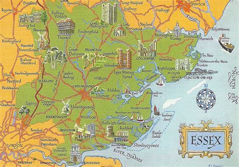 Projek Satu Dunia One World Project ™ United Kingdom England Mapcard Of Essex