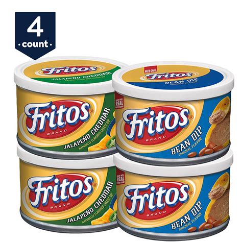 Fritos Dip Variety Pack Bean Jalapeno Cheddar Oz Cans Pack