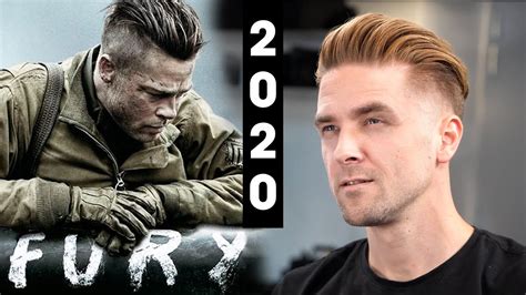 Брэд питт в танке воюет с нацистами. Brad Pitt Fury Undercut - Men's Hair 2020 - YouTube