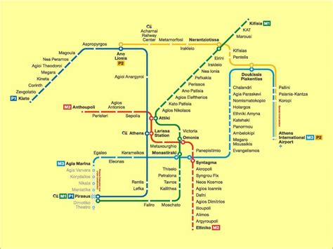 Athens Metro Map Metro Planner