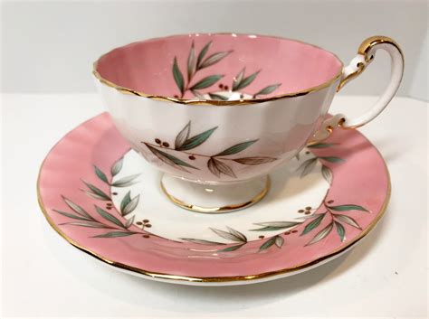 Pink Aynsley Tea Cup And Saucer English Bone China Cups Antique