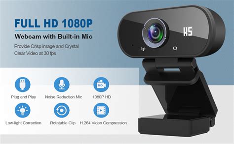 Konnek Stein Webcam Hd 1080p Video Buit In Microphone Computer Usb
