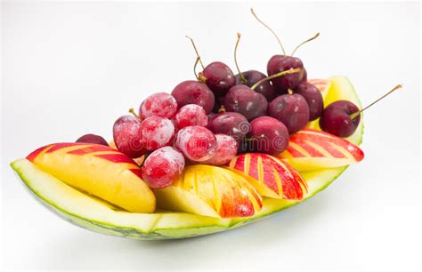 Fresh Fruit On Creative Bowl In Background Stock Image Image Of Fruit