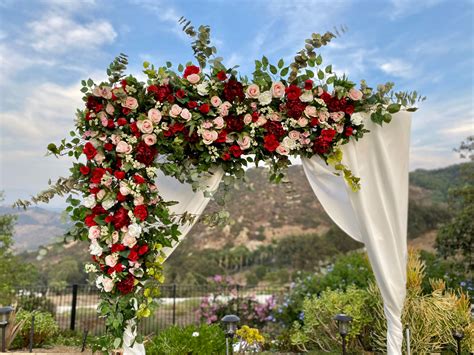 Lux Wedding Arch Flower Package Red Blush White Weddings Etsy