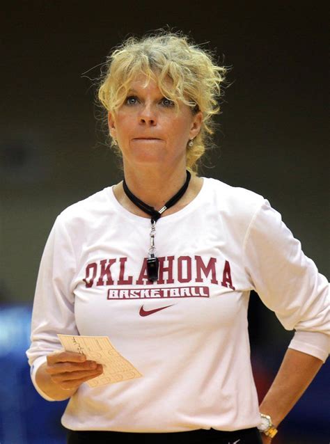 Oklahoma Head Womens Basketball Coach Sherri Coale Watches Her Team