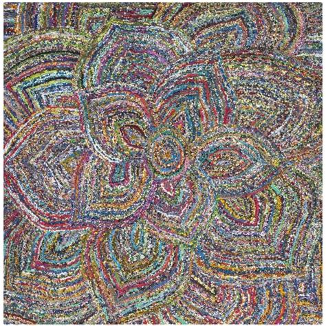 What are cotton rugs like? Safavieh Handmade Nantucket Abstract Floral Multicolored ...