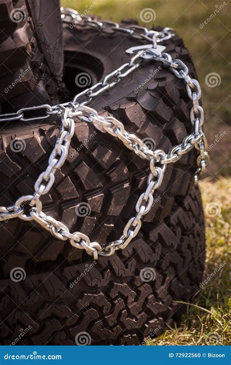 Car Tire Chains Stock Photo Image Of Slip Auto Safety 72922560