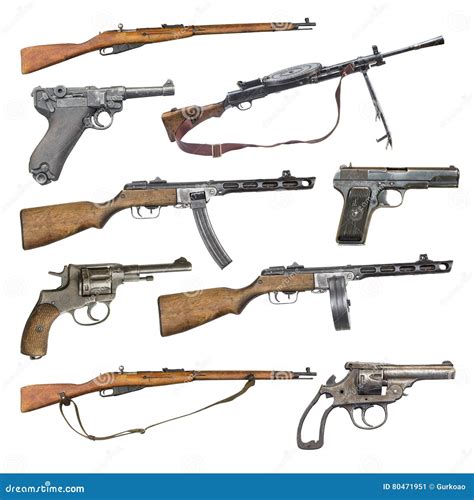 Grupo De Armas Antigas Das Armas De Fogo Imagem De Stock Imagem De