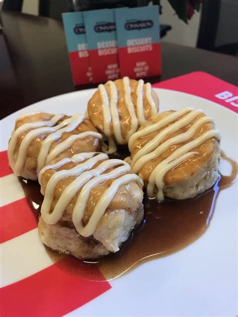 It features tasty biscuit strips coated in cinnamon and sugar and cooked in a microwave. KFC's New Cinnabon Dessert Biscuit Is Only $1