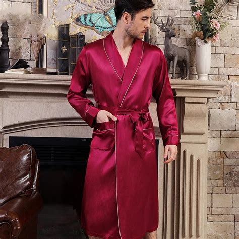 Long Men S Luxury Silk Robes Mens Silk Dressing Gowns In Silk