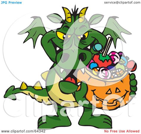 Royalty Free Rf Clipart Illustration Of A Trick Or Treating Green
