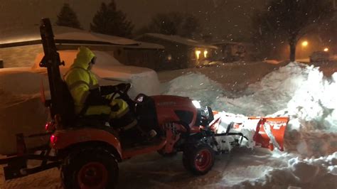 Kubota Bx2380 Plowing After Minnesota Snow Storm Uncut Version Youtube