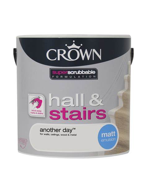 Another Day - Matt - Hall Stairs | Crown Paints | Crown paints, Durable paint, Hallway decorating