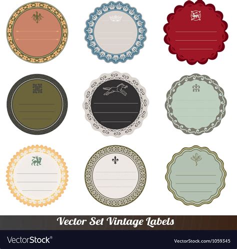 Frame Labels Set Ornamental Vintage Decorat Vector Image