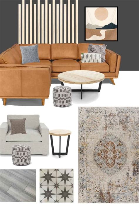 Living Room Mood Board And Rectangle Layout Plans Making Manzanita