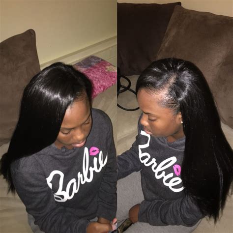 Side Part Sew In Hair Sewing