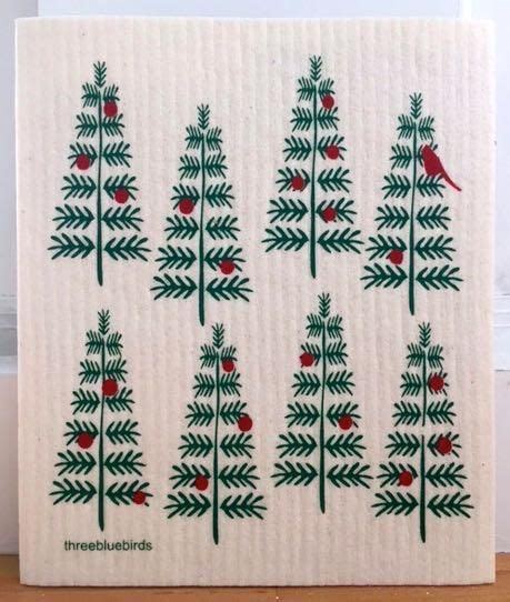 Christmas Trees Swedish Dishcloth Swedish Weaving