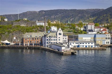Landscapes At The Harbour In Bergen In Norway Stock Image Image Of