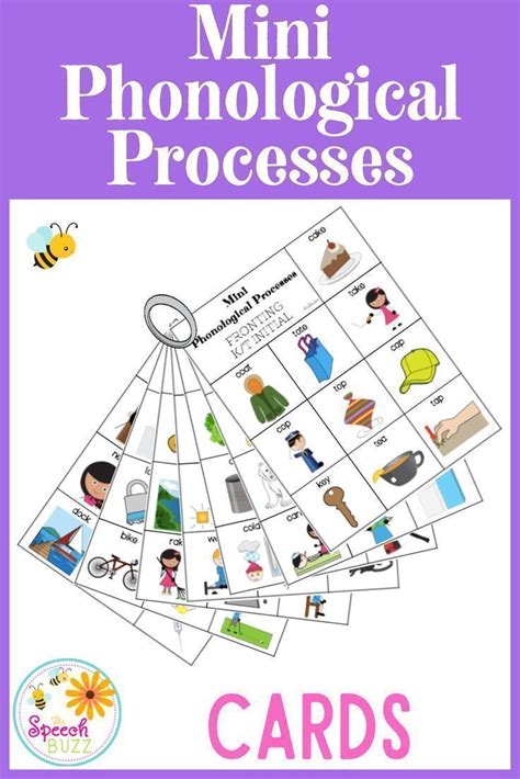 Phonological Processes Minimal Pairs Mini Cards Phonological