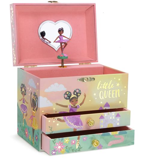Jewel Keeper Unicorn Musical Jewelry Box Little Queen Ballerina Design Swan Lake Tune For Girls