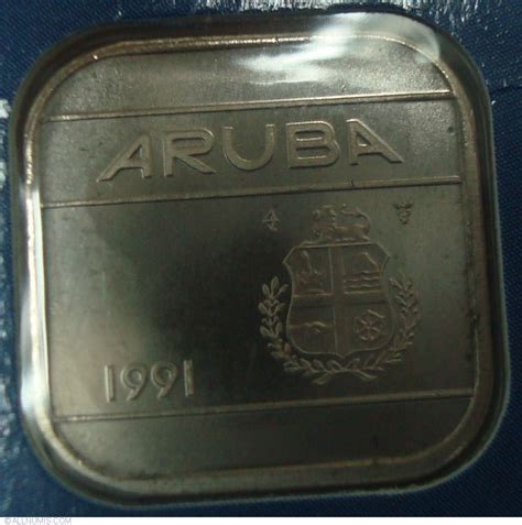 50 Cents 1991 Dutch State 1986 2000 Aruba Coin 43329