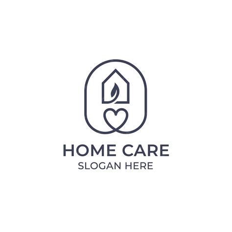 Premium Vector Minimalist Style Home Care Logo Design With Home And