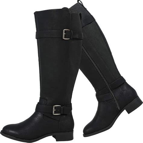 luoika women s wide width knee high boots extra wide calf winter boots amazon ca shoes and handbags