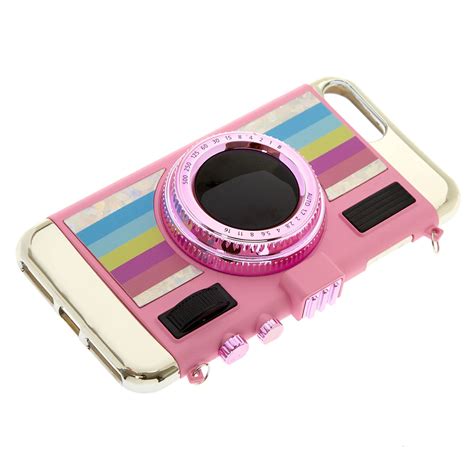 Pink Retro Camera Phone Case Claires