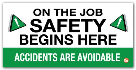 Safety Begins Here Motivational Workplace Banner