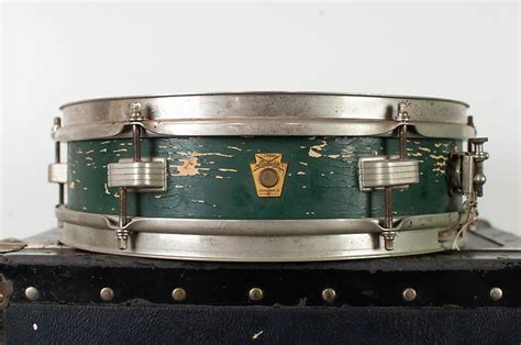 1960s Ludwig 3x13 Hunter Green Duco Jazz Combo Snare Drum Reverb