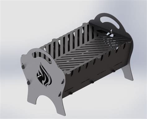 Fire Pit With Fire Grill Dxf Files For Plasma Laser Cnc Etsy Fire
