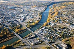 Aerial shot of the Cityscape of Red Deer, Alberta image - Free stock ...