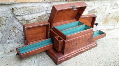 Secret Compartment Box Antique Wood Box Handmade In Italy Etsy