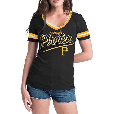 Mlb Pittsburgh Pirates Womens Short Sleeve Team Color Graphic Tee