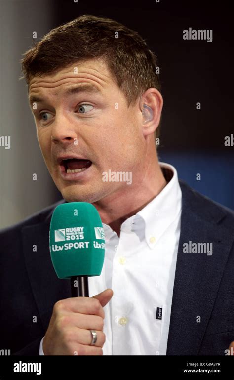 Itv Sport Pundit Brian Odriscoll During The Rugby World Cup Match At The Millennium Stadium