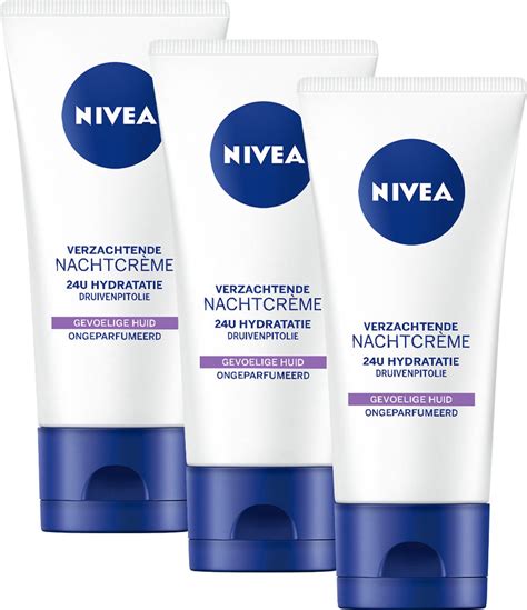 Nivea Essentials Sensitive Nachtcrème 3 X 50 Ml
