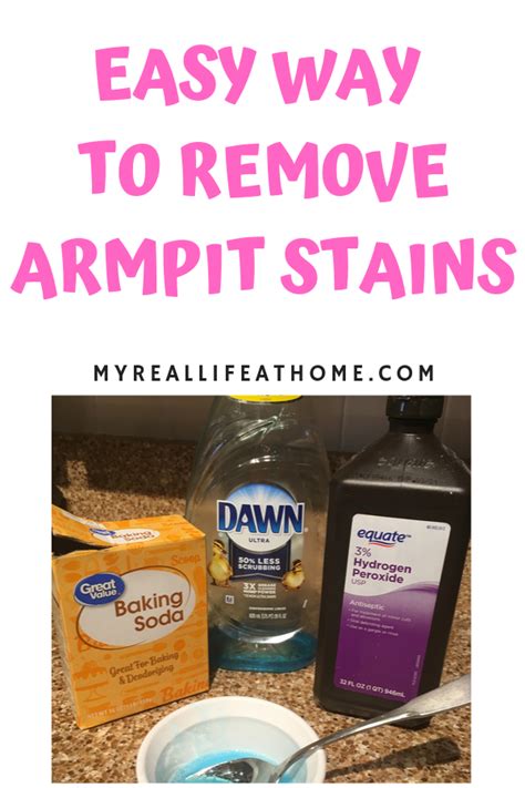 Easy Way To Remove Yellow Sweat Stains From Clothes Remove Armpit Stains Arm Pit Stains