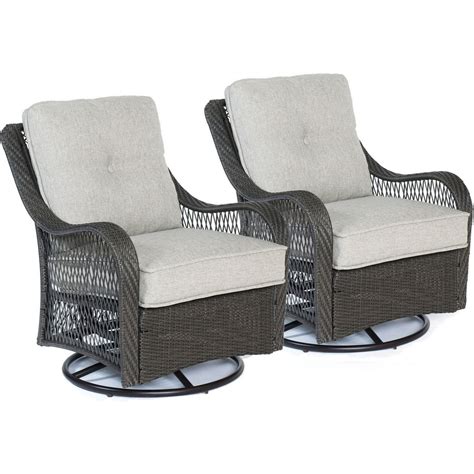 Hanover Orleans Outdoor Swivel Rocking Lounge Chairs