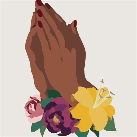 Black Woman Praying Hands Art Print Black Girl Magic Art Etsy