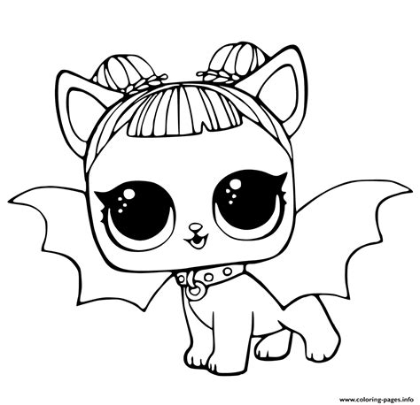 Znalezione obrazy dla zapytania lol dolls coloring pages take time to releive stress and have fun with these coloring pages. LOL Pets Coloring Pages Cute Midnight Pup With Devil Wings Coloring Pages Printable