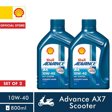 Technology is a unique, synthetic technology lubricant ideal for high performance motorbikes. Shell Advance 4T AX7 Scooter 10W-40 0.8Liter Set of 2 ...