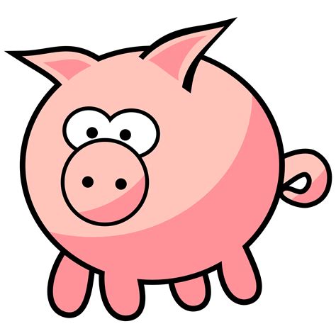 Clipart Cartoon Pig